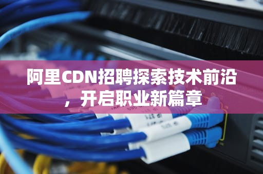 阿里CDN招聘探索技术前沿，开启职业新篇章