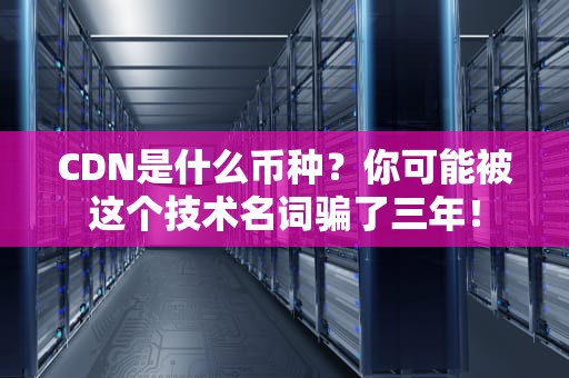 CDN是什么币种？你可能被这个技术名词骗了三年！