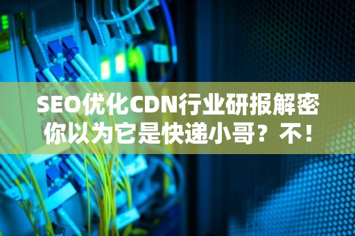 SEO优化CDN行业研报解密你以为它是快递小哥？不！它是互联网世界的隐形富豪
