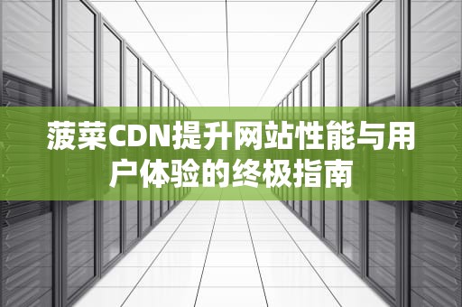 菠菜CDN提升网站性能与用户体验的终极指南