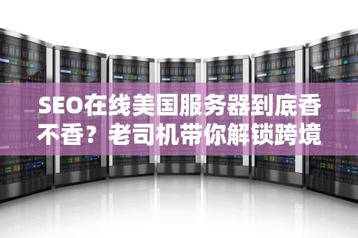 SEO在线美国服务器到底香不香？老司机带你解锁跨境业务的正确姿势