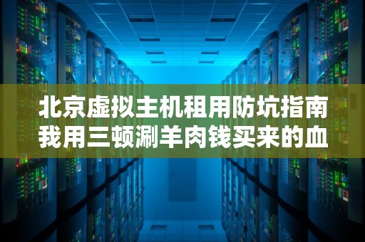 北京虚拟主机租用防坑指南我用三顿涮羊肉钱买来的血泪经验