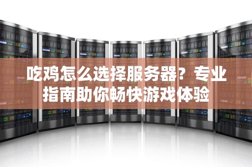 吃鸡怎么选择服务器？专业指南助你畅快游戏体验