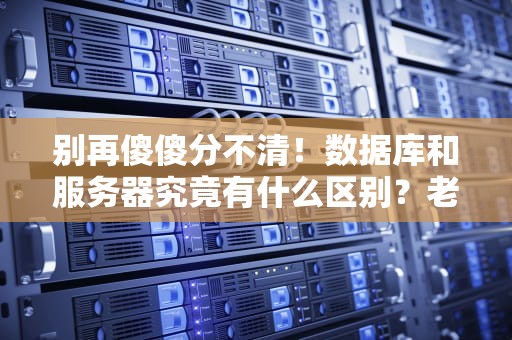 别再傻傻分不清！数据库和服务器究竟有什么区别？老司机用奶茶店给你讲明白