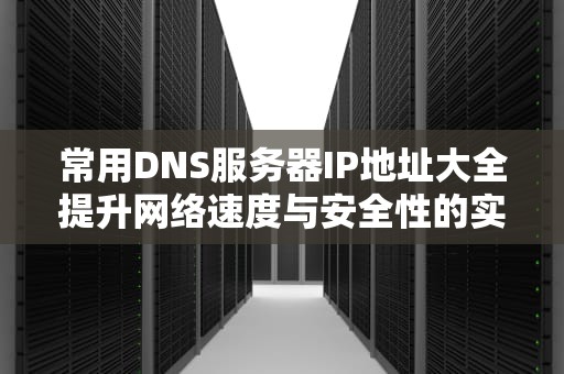 常用DNS服务器IP地址大全提升网络速度与安全性的实用指南