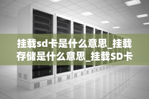 挂载sd卡是什么意思_挂载存储是什么意思_挂载SD卡的全面解析