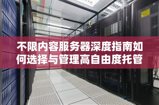 不限内容服务器深度指南如何选择与管理高自由度托管方案