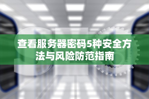 查看服务器密码5种安全方法与风险防范指南