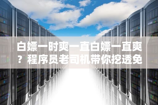 白嫖一时爽一直白嫖一直爽？程序员老司机带你挖透免费服务器资源的正确打开方式