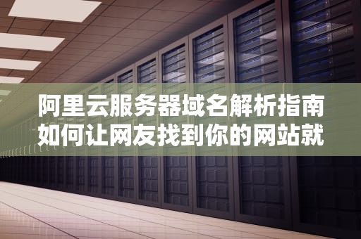 阿里云服务器域名解析指南如何让网友找到你的网站就像找厕所一样简单？