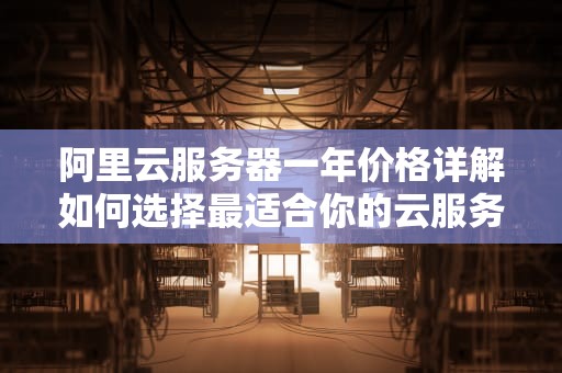 阿里云服务器一年价格详解如何选择最适合你的云服务器方案？