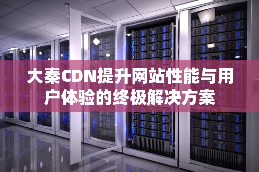 大秦CDN提升网站性能与用户体验的终极解决方案