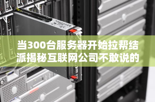 当300台服务器开始拉帮结派揭秘互联网公司不敢说的服务器群内幕
