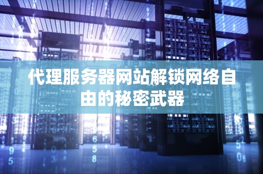 代理服务器网站解锁网络自由的秘密武器