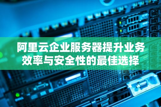 阿里云企业服务器提升业务效率与安全性的最佳选择