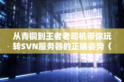 从青铜到王者老司机带你玩转SVN服务器的正确姿势（附实战避坑指南）