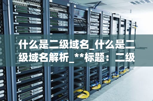 什么是二级域名_什么是二级域名解析_**标题：二级域名的深度解析**