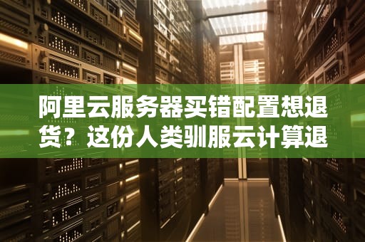 阿里云服务器买错配置想退货？这份人类驯服云计算退费指南请收好！