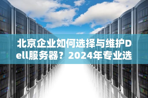 北京企业如何选择与维护Dell服务器？2024年专业选购与运维指南
