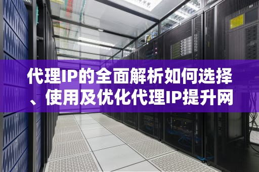 代理IP的全面解析如何选择、使用及优化代理IP提升网络效率