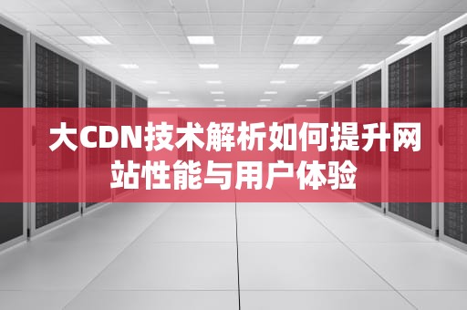 大CDN技术解析如何提升网站性能与用户体验