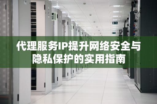 代理服务IP提升网络安全与隐私保护的实用指南