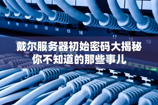 戴尔服务器初始密码大揭秘你不知道的那些事儿