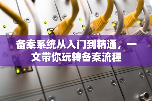 备案系统从入门到精通，一文带你玩转备案流程