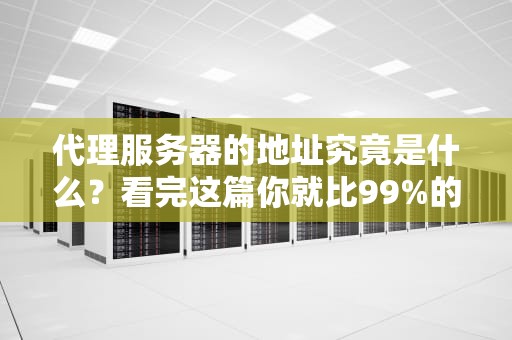 代理服务器的地址究竟是什么？看完这篇你就比99%的人更懂网络隐身术！