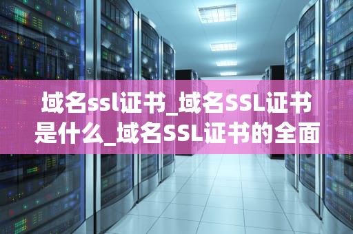 域名ssl证书_域名SSL证书是什么_域名SSL证书的全面解析
