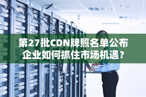 第27批CDN牌照名单公布企业如何抓住市场机遇？