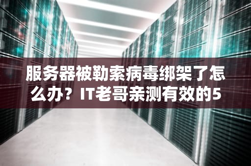 服务器被勒索病毒绑架了怎么办？IT老哥亲测有效的5步自救指南