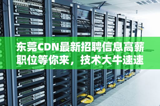 东莞CDN最新招聘信息高薪职位等你来，技术大牛速速集结！