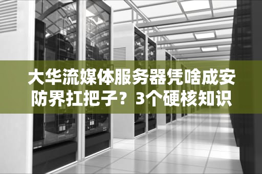 大华流媒体服务器凭啥成安防界扛把子？3个硬核知识点把黑科技拆给你看
