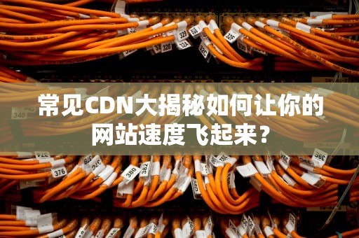常见CDN大揭秘如何让你的网站速度飞起来？