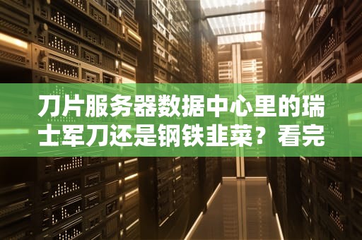 刀片服务器数据中心里的瑞士军刀还是钢铁韭菜？看完这篇你就懂