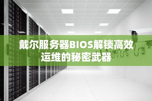 戴尔服务器BIOS解锁高效运维的秘密武器