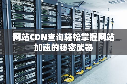 网站CDN查询轻松掌握网站加速的秘密武器