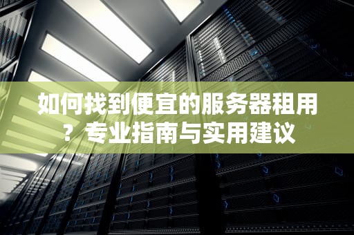 如何找到便宜的服务器租用？专业指南与实用建议