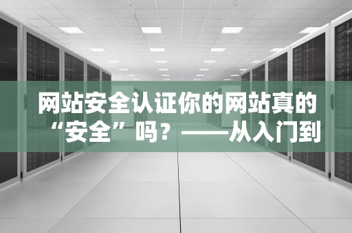 网站安全认证你的网站真的“安全”吗？——从入门到精通的全方位解析