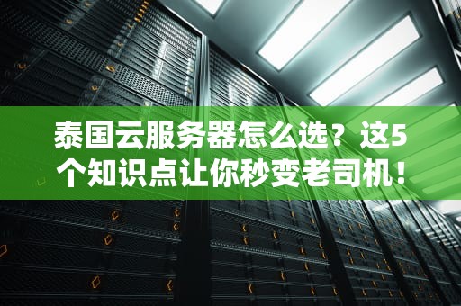 泰国云服务器怎么选？这5个知识点让你秒变老司机！