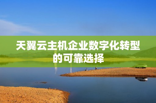 天翼云主机企业数字化转型的可靠选择