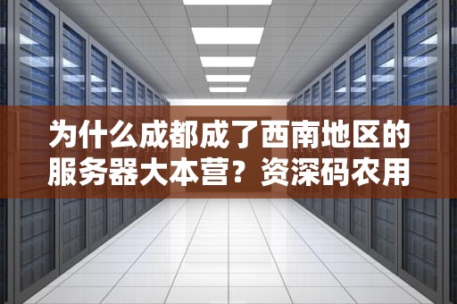 为什么成都成了西南地区的服务器大本营？资深码农用火锅逻辑给你讲透