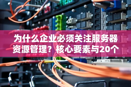 为什么企业必须关注服务器资源管理？核心要素与20个优化策略解析