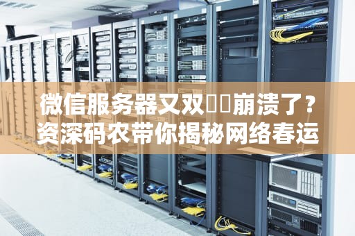 微信服务器又双叒叕崩溃了？资深码农带你揭秘网络春运现场