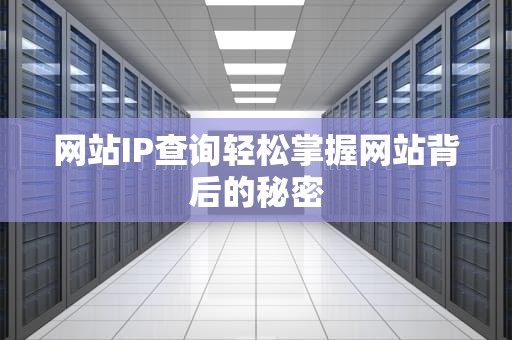 网站IP查询轻松掌握网站背后的秘密
