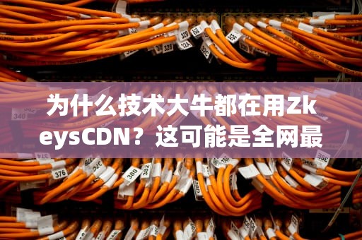 为什么技术大牛都在用ZkeysCDN？这可能是全网最直白的科普文
