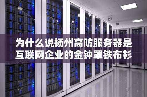 为什么说扬州高防服务器是互联网企业的金钟罩铁布衫？看完这篇你就懂了！