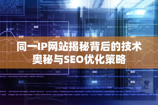 同一IP网站揭秘背后的技术奥秘与SEO优化策略