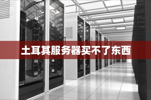 土耳其服务器买不了东西